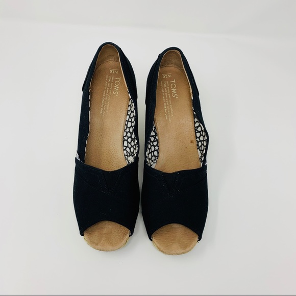 Tom's Espadrilles, Black, Size 10 - Picture 7 of 8